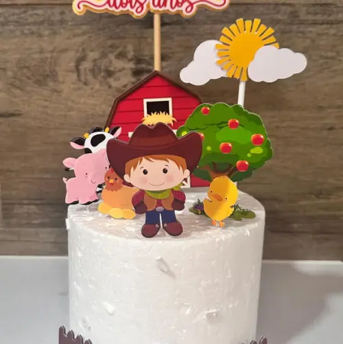Topo de Bolo Fazendinha Menino