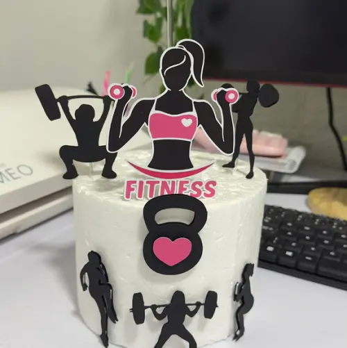 Topo de Bolo Fitness Atleta