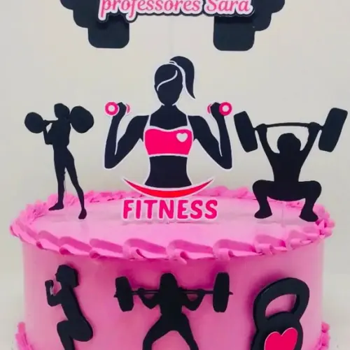 Topo de Bolo Fitness Atleta