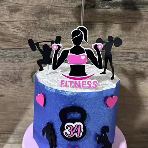 Topo de Bolo Fitness Atleta
