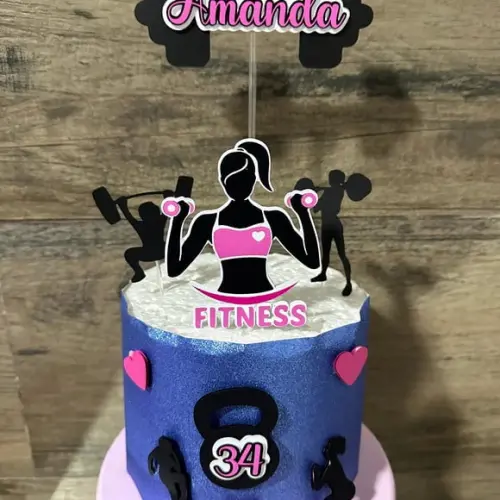 Topo de Bolo Fitness Atleta