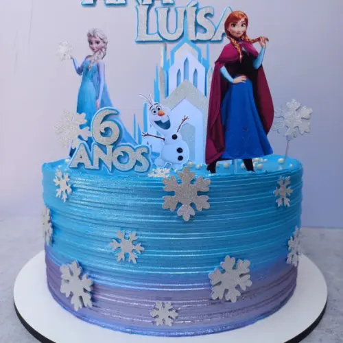 Topo de Bolo Frozen 3d