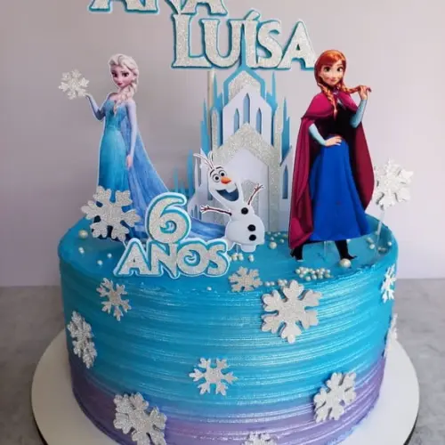 Topo de Bolo Frozen 3d
