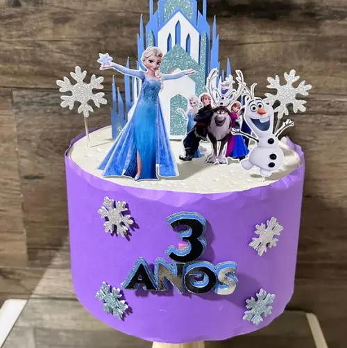Topo de Bolo Frozen 3d