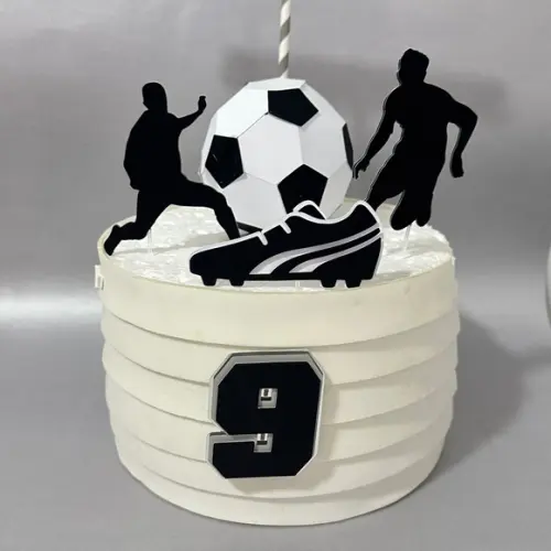 Topo de Bolo Futebol Bola 3d