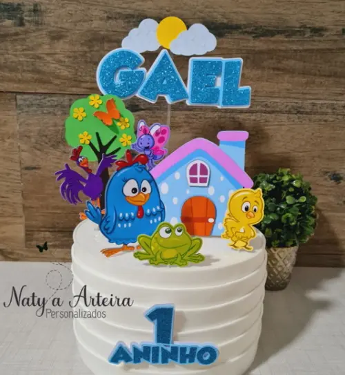 Topo de Bolo Galinha Pintadinha