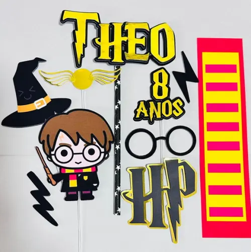 Topo de Bolo Harry Potter