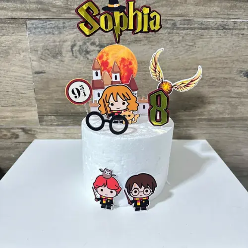 Topo de Bolo Harry Potter