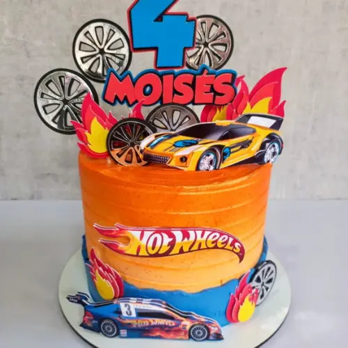 Topo de Bolo Hot Wheels Luxo