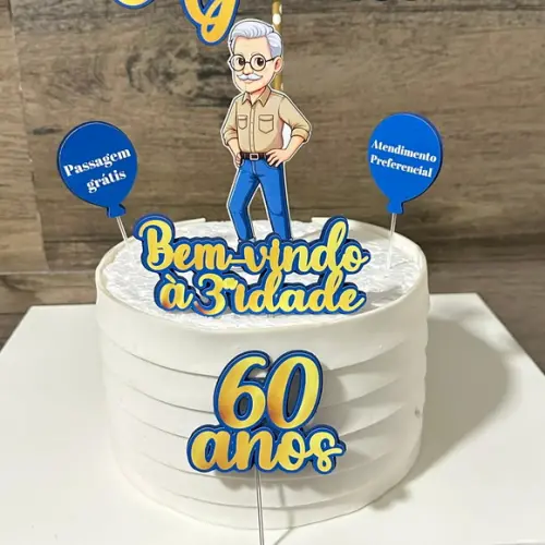 Topo de Bolo Idoso Terceira Idade