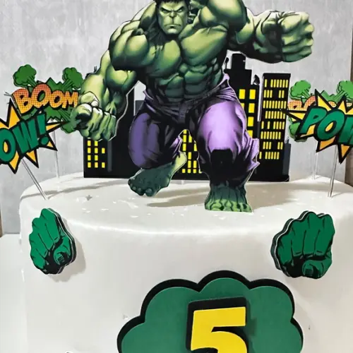 Topo de Bolo Incrível Hulk