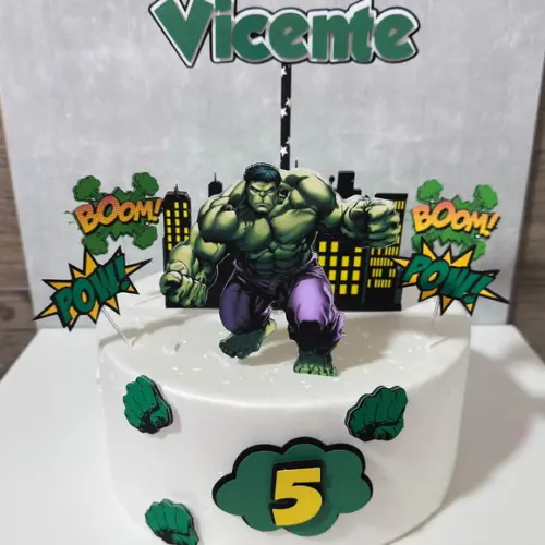 Topo de Bolo Incrível Hulk