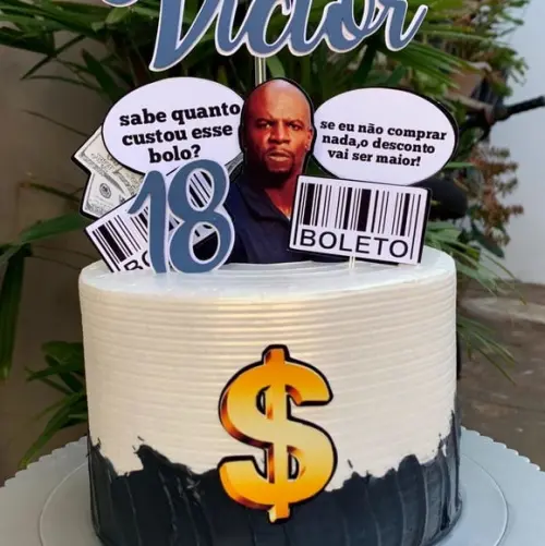 Topo de Bolo Julius Todo Mundo Odeia o Cris