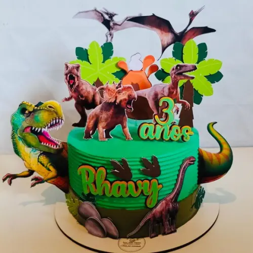 Topo de Bolo Jurassic Park Dinossauro