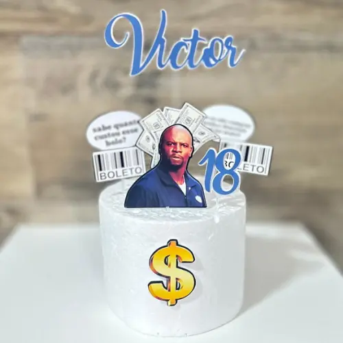 Topo de Bolo Julius Todo Mundo Odeia o Cris