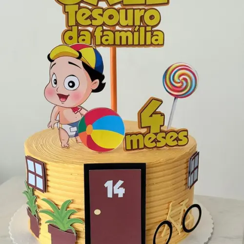 Topo de Bolo Kiko Turma Chaves Tesouro da Mamãe