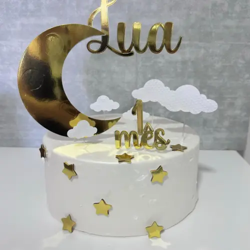 Topo de Bolo Lua