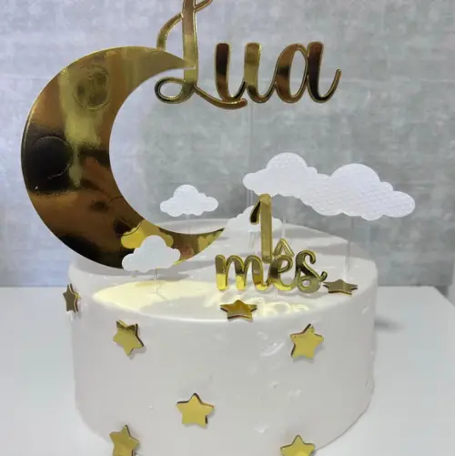Topo de Bolo Lua