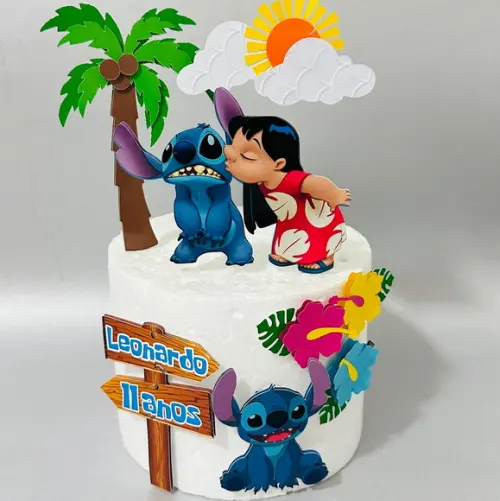 Topo de Bolo Lilo e Stitch