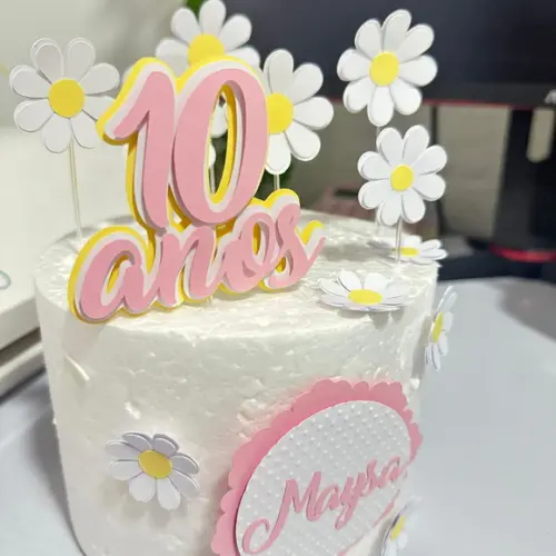 Topo de Bolo Margaridas