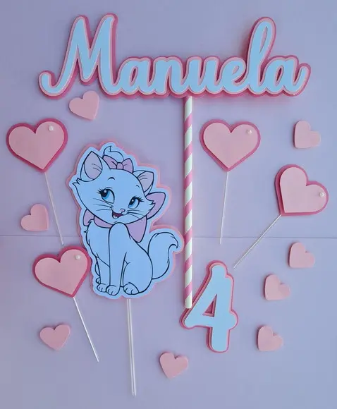 Topo De Bolo Marie Gatinha