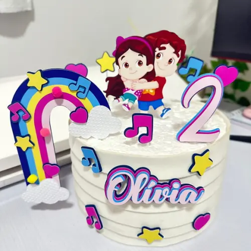 Topo de Bolo Maria Clara e Jp