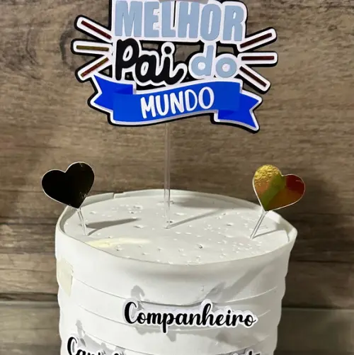 Topo de Bolo Melhor Pai do Mundo