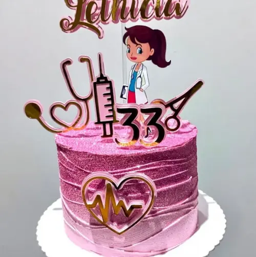 Topo de Bolo Médica Enfermeira