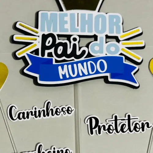 Topo de Bolo Melhor Pai do Mundo