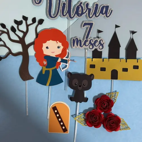 Topo de Bolo Merida Valente