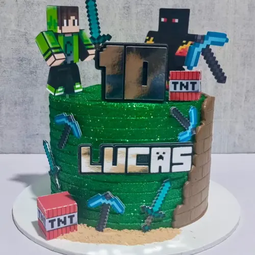 Topo de Bolo Minecraft