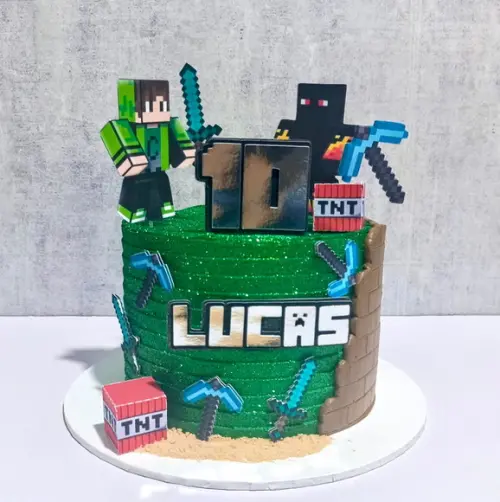 Topo de Bolo Minecraft