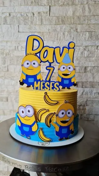 Topo de Bolo Minions
