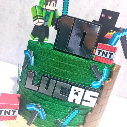 Topo de Bolo Minecraft