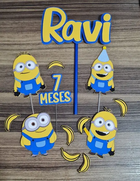 Topo de Bolo Minions