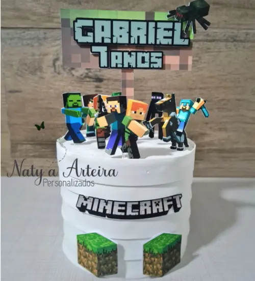 Topo de Bolo Minecraft