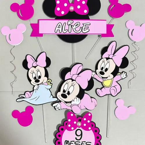 Topo de Bolo Minnie Baby