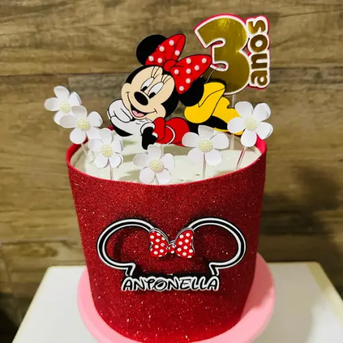 Topo de Bolo Minnie Luxo