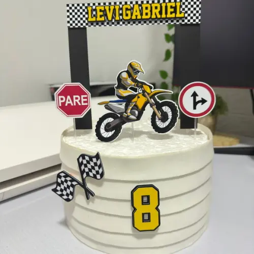 Topo de Bolo Motocross