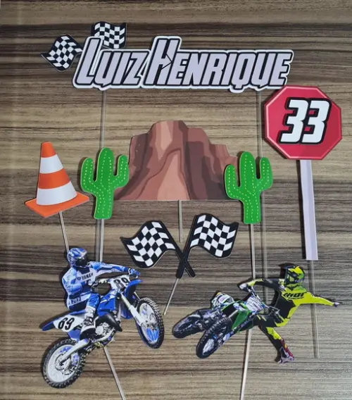 Topo de Bolo Motocross
