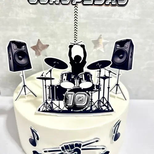 Topo de Bolo Música Bateria Baterista