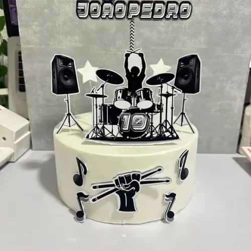 Topo de Bolo Música Bateria Baterista