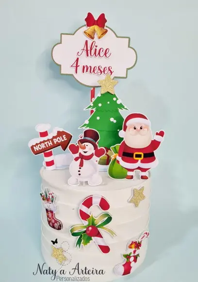 Topo de Bolo Natal