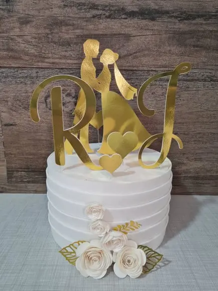 Topo de Bolo Noivos Casamento