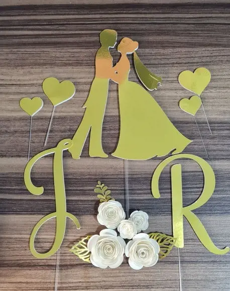 Topo de Bolo Noivos Casamento