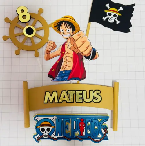 Topo de Bolo One Piece