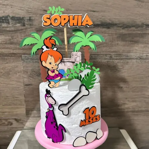 Topo de Bolo Pedrita Flintstones