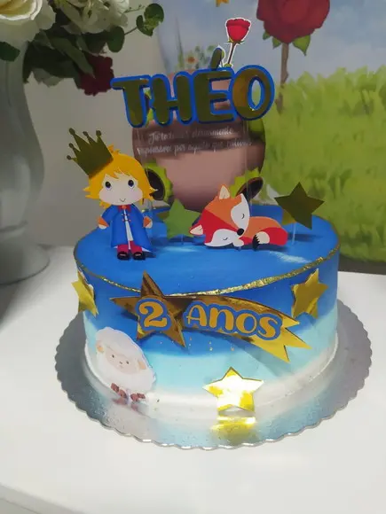 Topo de Bolo Pequeno Príncipe