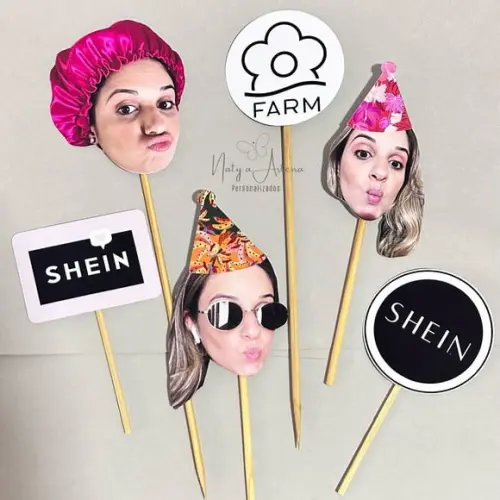 Topo de Bolo Personalizado Rosto 11 Fotos