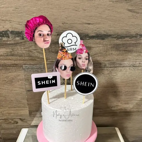 Topo de Bolo Personalizado Rosto 11 Fotos